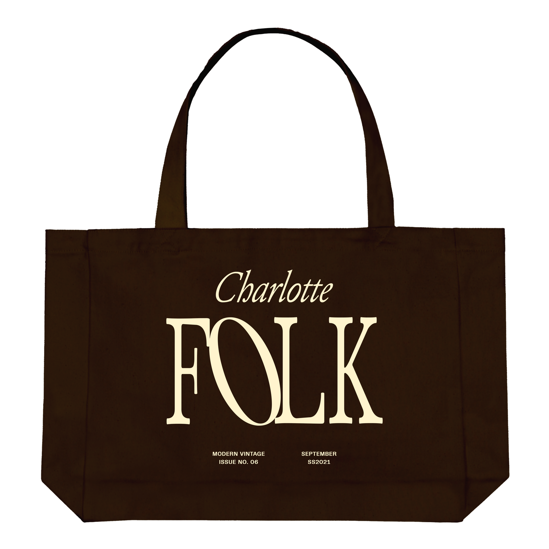 Modern Vintage Tote Bag Brown
