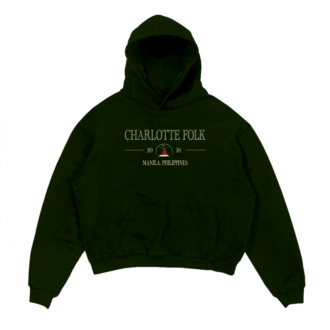 Old Times Treasure Oversized Hoodie (Moss Green)